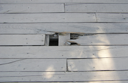 Damaged floors can be repaired by replacingfloor boards or filling gaps.